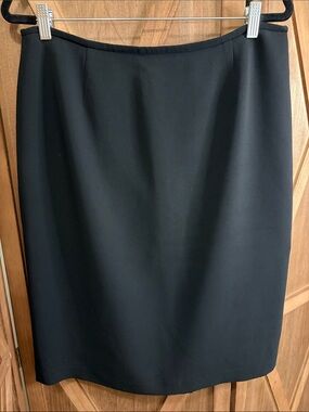 STUDIO 148 NY Black Triacetate Blend Pencil Skirt Made in USA SIZE 14